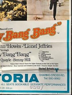 Affiche De Cinéma Originale De Chitty Chitty Bang Bang Uk Double Quad Roald Dahl 1968