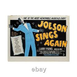 Affiche De Cinéma Originale De Jolson Sings À Nouveau 1949 Quad