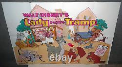 Affiche De Cinéma Originale De Lady Et The Tramp Disney U. K. 30x40 Quad