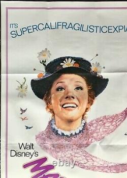 Affiche De Cinéma Originale De Mary Poppins Uk Double Quad Julie Andrews Walt Disney Rr