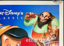 Affiche De Cinéma Originale De Pinocchio Au Royaume-uni Walt Disney 1990