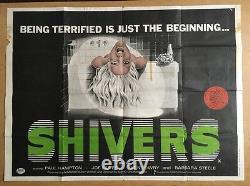 Affiche De Cinéma Originale De Shivers British Quad, David Cronenberg, Vidéo Nasty