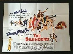 Affiche De Cinéma Originale De Silencers Quad Dean Martin Matt Helm 1966