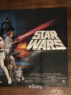 Affiche De Cinéma Originale De Star Wars Pre Oscar British Quad Lucas Chantrell