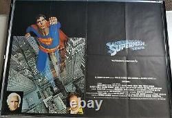 Affiche De Cinéma Originale De Uk Quad Superman The Movie (1978) Très Bon État