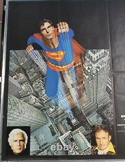 Affiche De Cinéma Originale De Uk Quad Superman The Movie (1978) Très Bon État