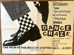 Affiche De Cinéma Originale De Vtg Ska Mod Dance Craze Quad Uk 1981 Perfect
