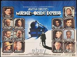 Affiche De Cinéma Originale Quad De Meurtre Sur L'orient Express Agatha Christie 1974
