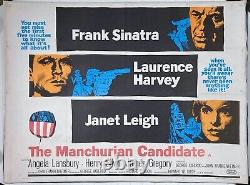 Affiche De Cinéma Originale Quad Du Candidat Manchurien John Frankenheimer Linen Backed