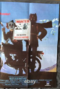 Affiche De Cinéma Originale Uk Quad De 1985 Des Autochtones Sans Repos Grand Pays Très Rare