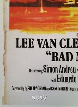Affiche De Cinéma Originale Uk Quad De Bad Man's River 1971 Lee Van Cleef, Tom Chantrell
