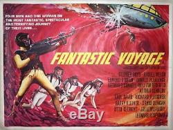 Affiche De Cinéma Originale Vintage Quad De Fantastic Voyage Uk, 1968, Oeuvre De Tom Beauvais