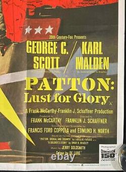 Affiche De Cinéma Patton Original Quad George C Scott Tom Chantrell 1970