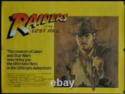 Affiche De Cinéma Raiders Of The Lost Ark 1981 30x40 Uk Rolled Quad Harrison Ford