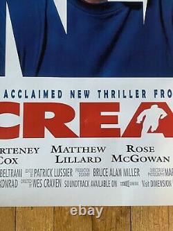 Affiche De Cinéma Scream Uk British Quad Rare Original D/s Rolled 96/97 40x30