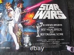 Affiche De Cinéma Star Wars Originale Quad 1978 Très Rare Star Wars Uk