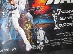 Affiche De Cinéma Star Wars Originale Quad 1978 Très Rare Star Wars Uk