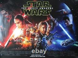 Affiche De Cinéma Star Wars The Force Réveile Original Quad Poster 2015 Uk Rare