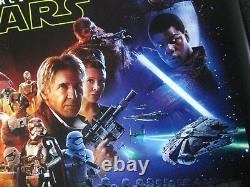 Affiche De Cinéma Star Wars The Force Réveile Original Quad Poster 2015 Uk Rare