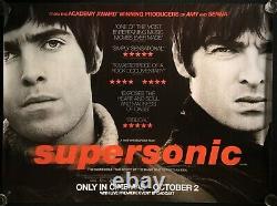 Affiche De Cinéma Supersonic Original Quad Documentaire Liam Noel Gallagher Oasis 2016