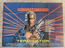 Affiche De Cinéma The Terminator Original Uk Cinema 30x40 Quad. Schwarzenegger