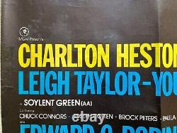 Affiche De Film Carrée De 1972 Originale De Soylent Green Charlton Heston John Solie Art