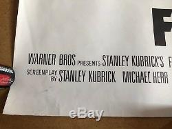 Affiche De Film Cinématographique Britannique Quad, British Full Jacket, Stanley Kubrick