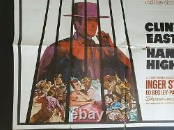 Affiche De Film Originale De Hang' Em High Uk Quad 1968 Clint Eastwood