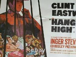 Affiche De Film Originale De Hang' Em High Uk Quad 1968 Clint Eastwood