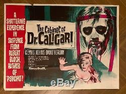 Affiche De Film Vintage Originale Cabinet Of Dr Caligari Uk Quad Très Bon