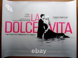 Affiche La Dolce Vita Cinéma BFI Quad 2020 RR Fellini Anita Ekberg Mastroianni