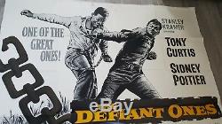 Affiche Originale Britannique Du Film Quad 'the Defiant Ones' 1958