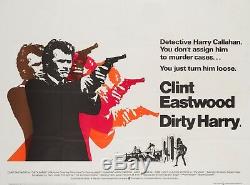 Affiche Originale De Dirty Harry, Uk Quad, Film / Film 1971, Clint Eastwood
