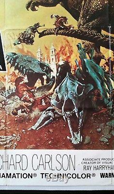 Affiche Originale De Film Du Royaume-uni 1969 Dino Harryhausen Dans La Vallée De Gwangi