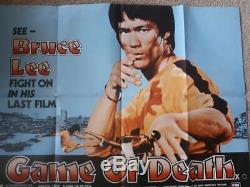 Affiche Originale Du Film Britannique Quad De Bruce Lee Game Of Death