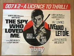 Affiche Originale Du Film James Bond The Spy Who Loved Me / Live And Let Die