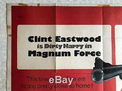 Affiche Originale Du Film Quad De Magnum Force 1973: Clint Eastwood Le Sale Harry