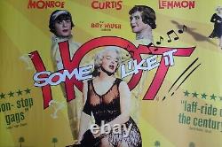 Affiche Quad BFI RR 2000 Certains l'aiment chaud Marilyn Monroe Billy Wilder Jack Lemmon