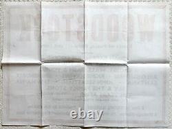 Affiche Quad Originale de Woodstock 1970 Joan Baez Joe Cocker The Who