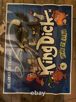 Affiche Quad Rare de 1973 King Dick Animation Adulte Comédie Vintage Originale