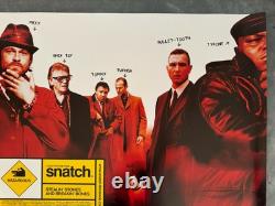 Affiche Quad de Cinéma Originale du Royaume-Uni de Snatch 2000 - Guy Ritchie, Brad Pitt, Jason - Roulée