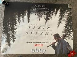Affiche Quad de Cinéma UK de Train Dreams Netflix Joel Edgerton Felicity Jones Rare