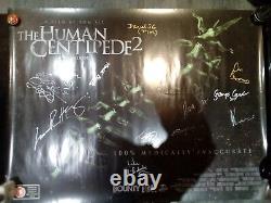 Affiche Quad de Human Centipede 2 signée, unique en son genre