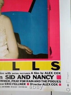 Affiche Sid Et Nancy Rolled British Quad 30x40film (1986) Gary Oldman Punk