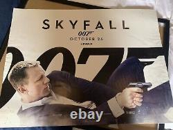 Affiche cinéma quadriptyque de James Bond Skyfall