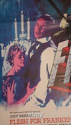 Affiche de Film British Quad Original 1974 Chair pour Frankenstein d'Andy Warhol