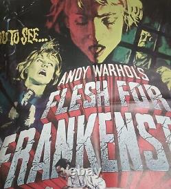 Affiche de Film British Quad Original 1974 Chair pour Frankenstein d'Andy Warhol