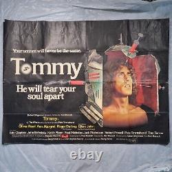 Affiche de Tommy The Who Orig 1975 Ken Russell Rare UK QUAD Film d'Horreur Rock UK