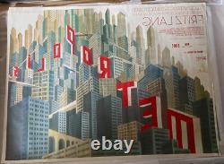 Affiche de boîte lumineuse originale Quad de la réédition de Metropolis