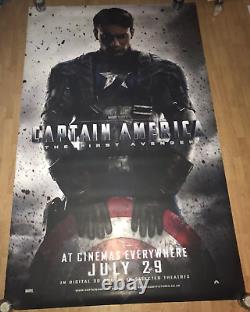 Affiche de cinéma Chris Evans CAPITAINE AMÉRIQUE PREMIER VENGEUR 2011 8 pieds Quadruple avancée